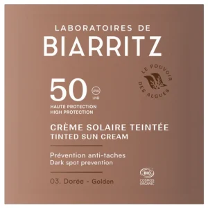 Laboratoires de Biarritz Sävyttävä Aurinkovoide kasvoille SPF50 Näyte - Golden